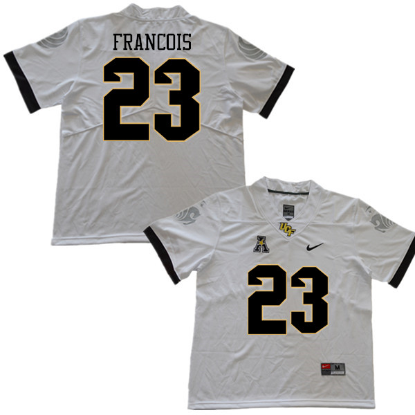 Men #23 Jaiden Francois UCF Knights College Football Jerseys Sale-White